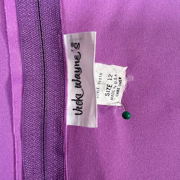 Lot of 2 Vicki Wayne's Shirt Wns Tank Top Sleeveless Size 12 Back Zip Purple Red - Picture 3 of 16